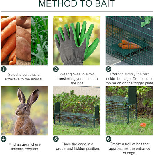 Outsunny Trap Rodent Cage 80x25x30cm
