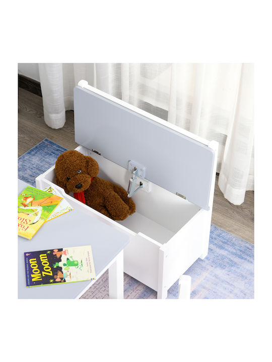 HomCom Kinder Tische Set mit Stühlen aus Hölzernes Weiß HomCom
