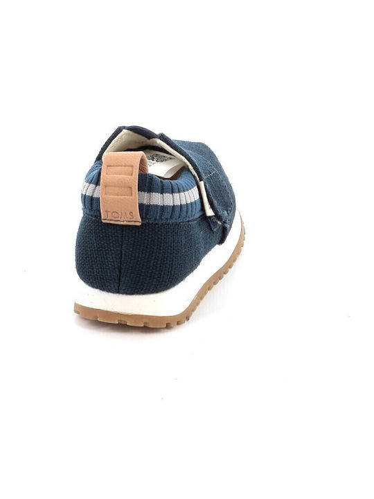 Kids Espradrilles with Hoop & Loop Closure Blue Canvas