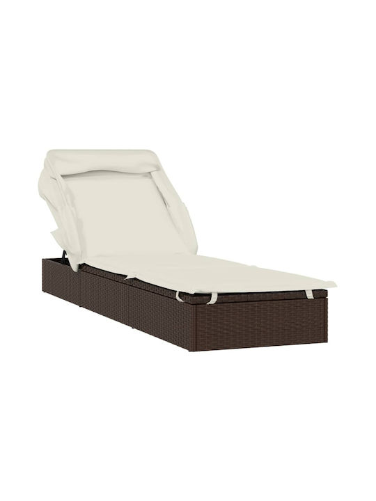 Ξαπλώστρα Rattan με Μαξιλάρι 213x63x97εκ.