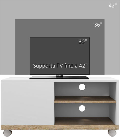 Έπιπλο TV Επιδαπέδιο Λευκό 80x45x39.5εκ. Έπιπλο TV Επιδαπέδιο Λευκό 80x45x39.5εκ.
