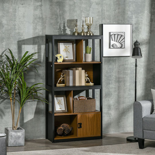 Bookcase Brown and Black 76.5x30x150cm