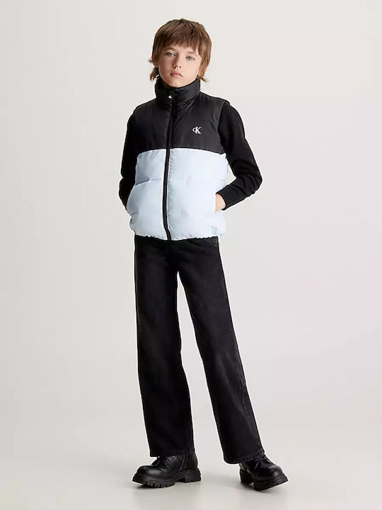 Kinder Kapuzen-Steppjacke Blau