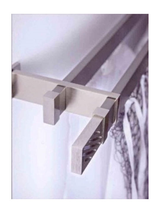Aslanis Home Μεταλλικό Κουρτινόξυλο Elite Μονό 160εκ. Inox Elite