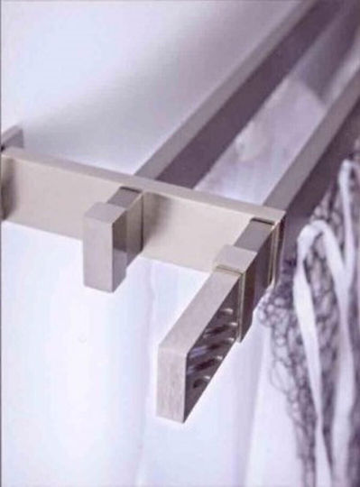 Aslanis Home Metalic Galerie pentru perdele Simplu 200buc Inox Linea
