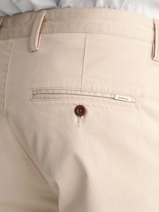Trousers Chino Elastic in Slim Fit Putty