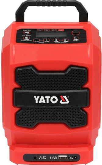 Yato YT-82940 Настолен Радиоприемник с Батерии Червен