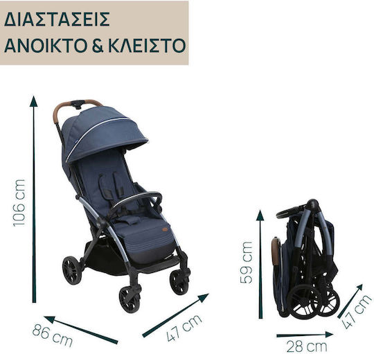 Chicco Goody Xplus Baby Stroller Suitable for Newborn Radiant Blue 7.5kg