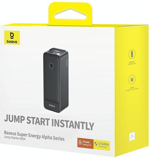 Baseus Super Energy Φορητός Εκκινητής Μπαταρίας Αυτοκινήτου 6000mAh με Power Bank / USB / Φακό 12V