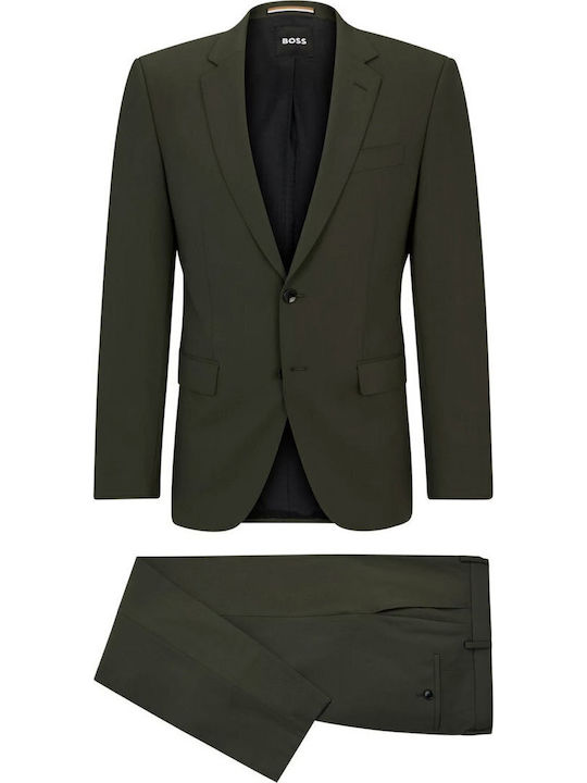 Costum Bărbați cu Croială Strâmtă Haki