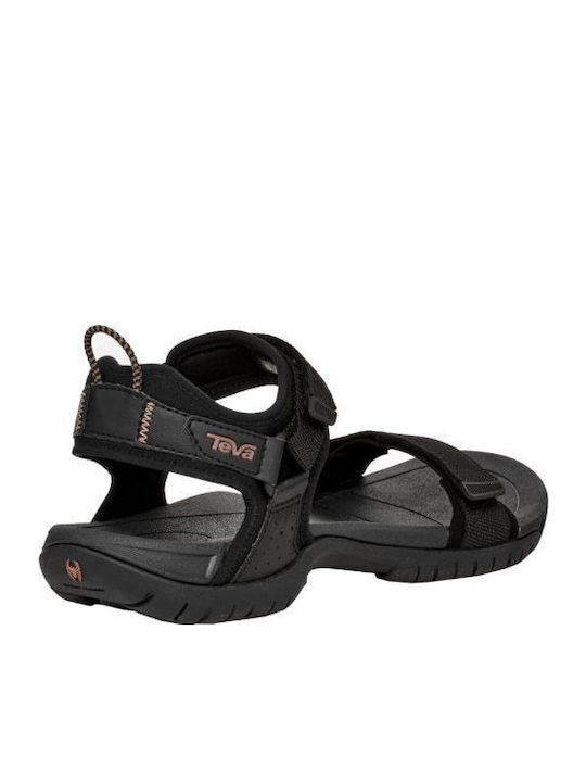 Women's Flat Sandals Sporty in Black Color