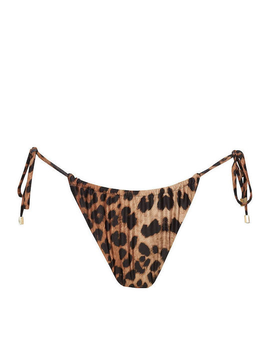 Brazil Bikini with Laces Brown