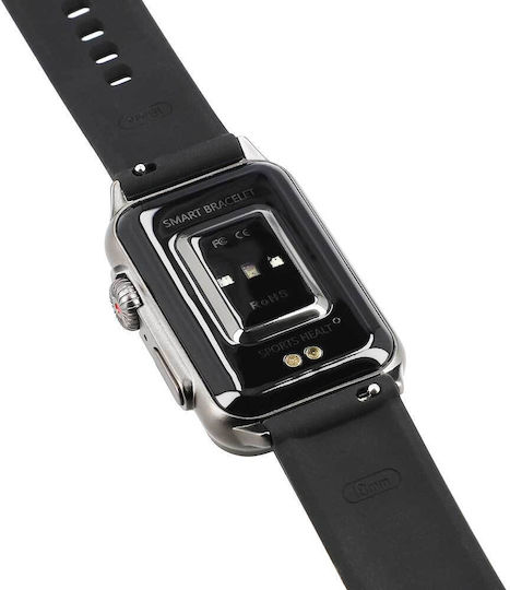 Lamtech LAM113522 Smartwatch mit Pulsmesser (Schwarz)