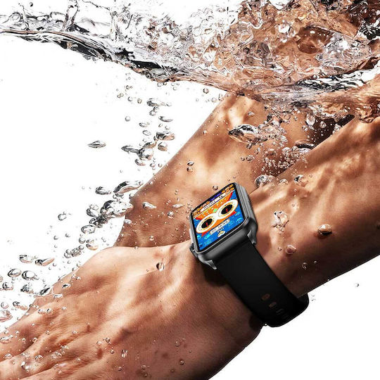 Lamtech LAM113522 Smartwatch mit Pulsmesser (Schwarz)