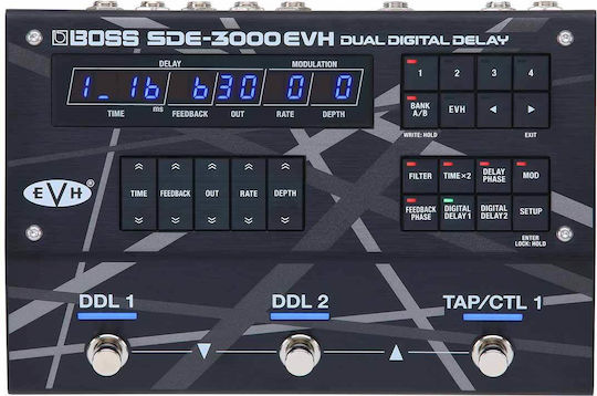Boss SDE-3000 Dual SDE-3000-EVH Pedale Wirkung Verzögerung E-Gitarre
