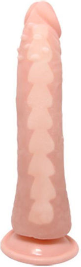 Baile Glass Dildo With Suction Cup Flesh 21cm