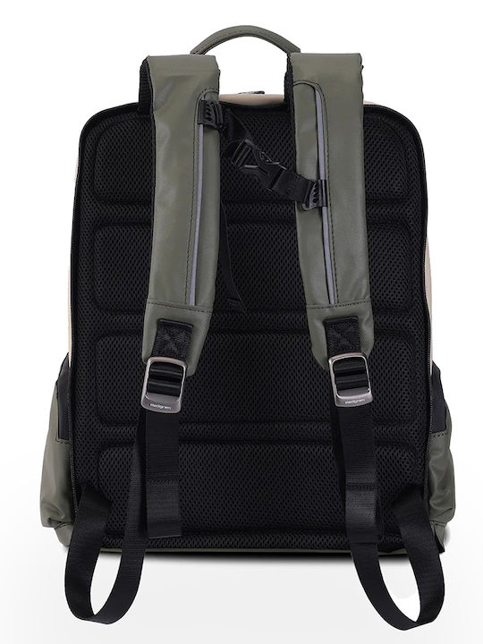 Hedgren Backpack Αδιάβροχο 17.36lt Μπεζ/Λαδί