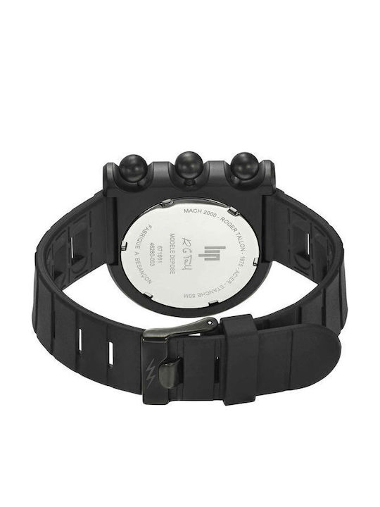 Lip Watches Mach Women's Watch with Black Leather Strap