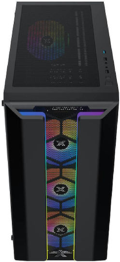 Xigmatek Gaming Y Pro Midi Tower Компютърна кутия със страничен прозорец и RGB осветление Черен