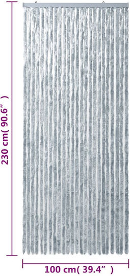 vidaXL Κουρτίνα Πόρτας από Ύφασμα Λευκή 100x230cm 377376