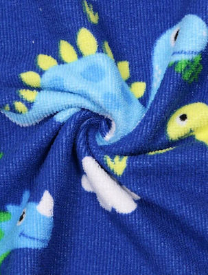 Tatu Moyo Kinder Strandponcho Dinosaurier Blau