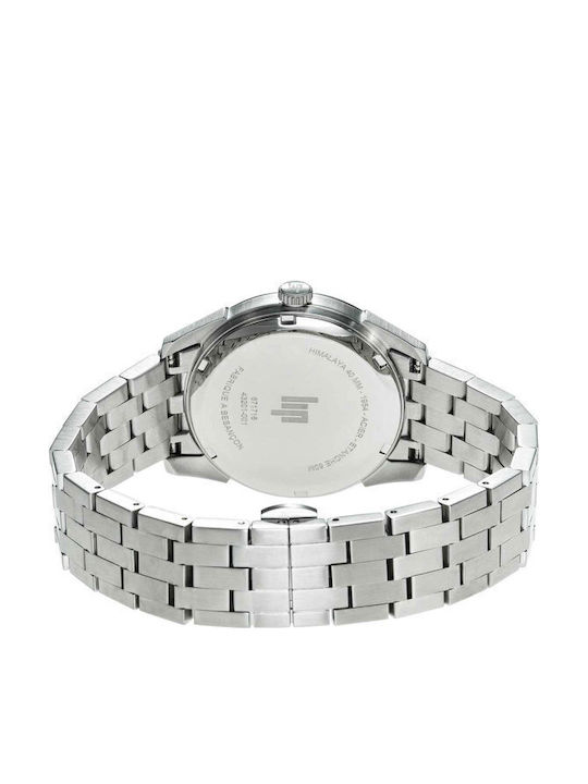 Lip Watches Himalaya Men's Watch Battery with Silver Metal Bracelet