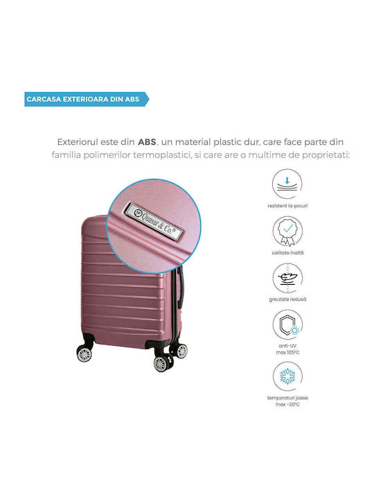 Quasar Model Set of 3 Reisekoffer Hartschalen Powder Coated Pink mit 4 Räder