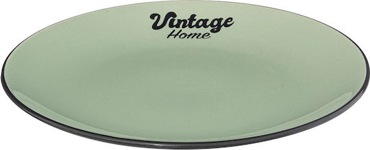 Plate Desert Ceramic Green with Diameter 20cm