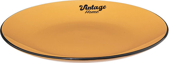 Plate Shallow Ceramic Yellow with Diameter 27cm