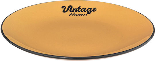 Plate Desert Ceramic Yellow with Diameter 20cm