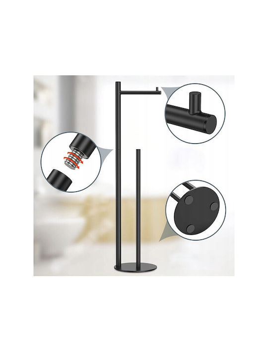 KING Hoff Paper Holder Bamboo Black
