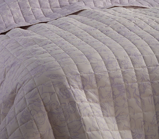 Nef-Nef Homeware Garnet Tagesdecke Übergröße Mikrofaser Mauve 230x240cm