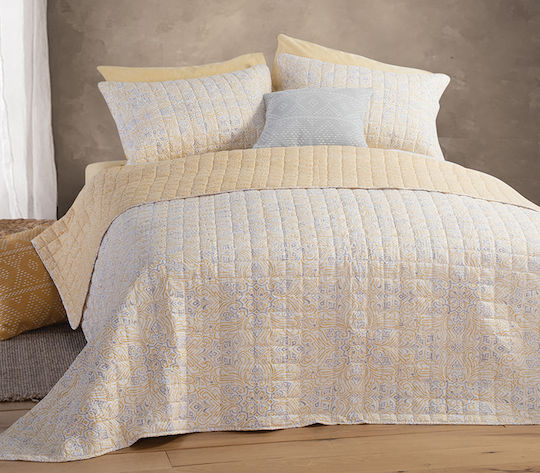 Nef-Nef Homeware Roman Tagesdecke Anderthalbbetten Mikrofaser Yellow 180x240cm