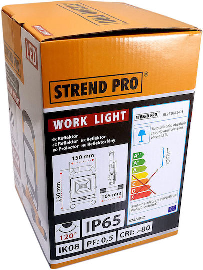 Strend Pro Arbeitsbeleuchtung LED IP65 mit einer Helligkeit von bis zu 800lm