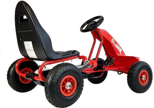 Go Kart Cu Un Loc Cu Pedală Roșu Pentru 3+ Ani