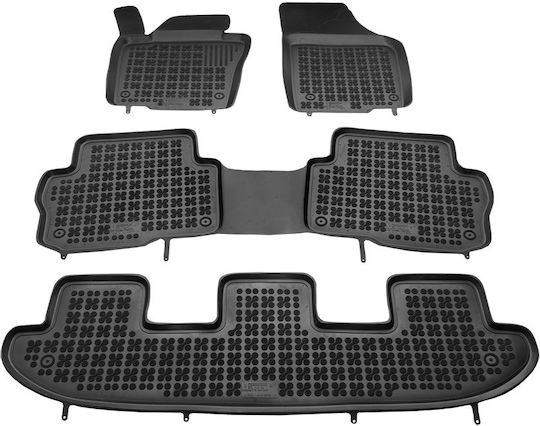 Rezaw Plast Set of Front and Rear Mats 5pcs for Seat Alhambra Volkswagen Sharan 2011+ Black