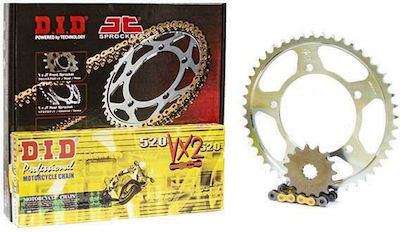 DID Chain & Sprocket Kit (15-45-520VX) for Yamaha XT 600 E / XT 400E 1991-2003