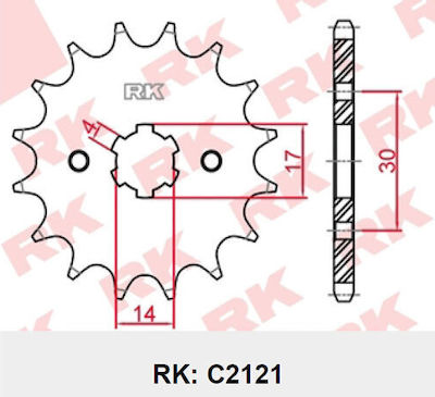 RK Vorderes Ritzel für Honda Innova 125 für Kawasaki ZX 130 für Kymco Jetix 125