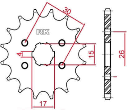 RK Front Sprocket for Honda GLX
