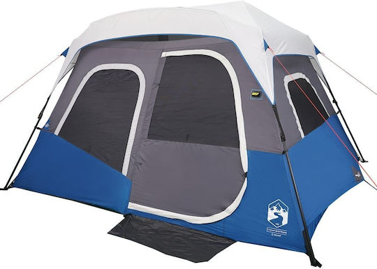 vidaXL Summer Camping Tent Green With Double Cloth For 6 People 344x282x212cm