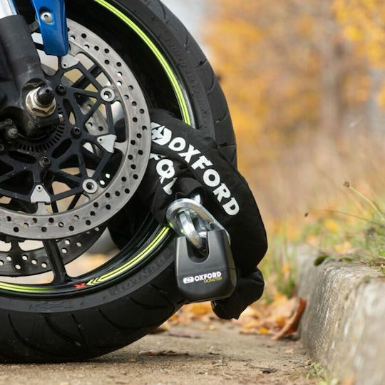 Oxford Monster 200cm Motorcycle Anti-Theft Chain with Lock in Black