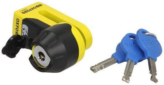 Oxford Mini Motorcycle Disc Brake Lock in Yellow LK291