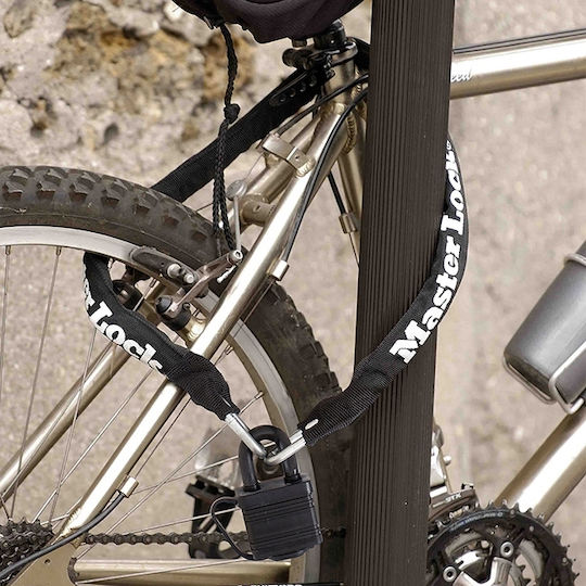 Master Lock 90cm Motorcycle Anti-Theft Chain with Lock in Black