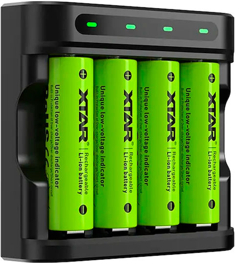 XTAR Charger 4 Batteries Li-ion/Ni-MH Size AA/AAA