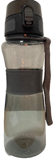 Excellent Houseware Flasche Wasser Kunststoff mit Schraubverschluss Schwarz 900ml