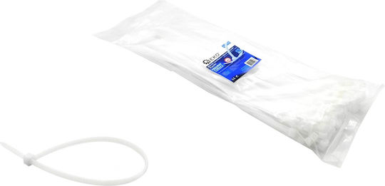 White Nylon Collars 180x3.6mm Uv 100 Pieces Geko G17147