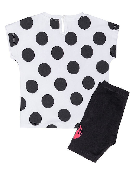 Kids' Set with Shorts Summer 2pcs White-Black