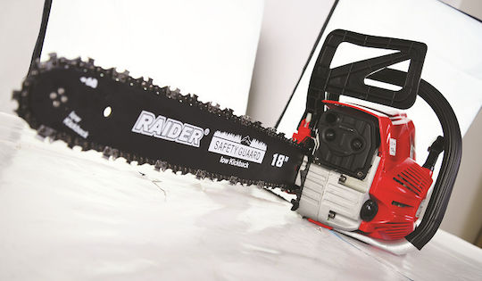 Raider Benzin-Kettensäge mit Schiene 45cm