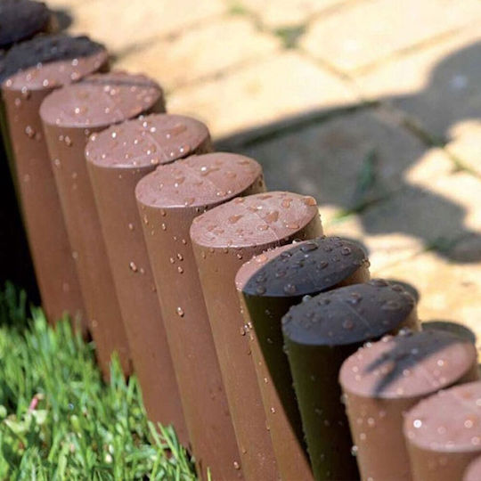 Prosperplast Πλαστική Μπορντούρα Κήπου σε Καφέ Χρώμα 24cm x 2.7m