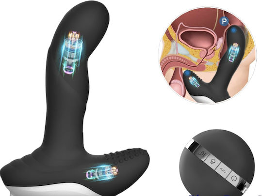 Kinksters Dop Anal cu Funcție Wireless și Vibrație Neagră